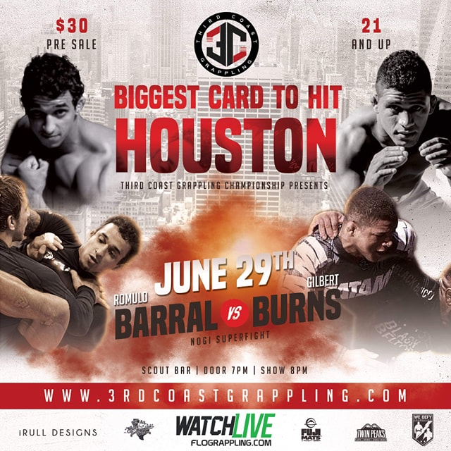 Romulo Barral vs. Durinho Announced For Third Coast Grappling In June!