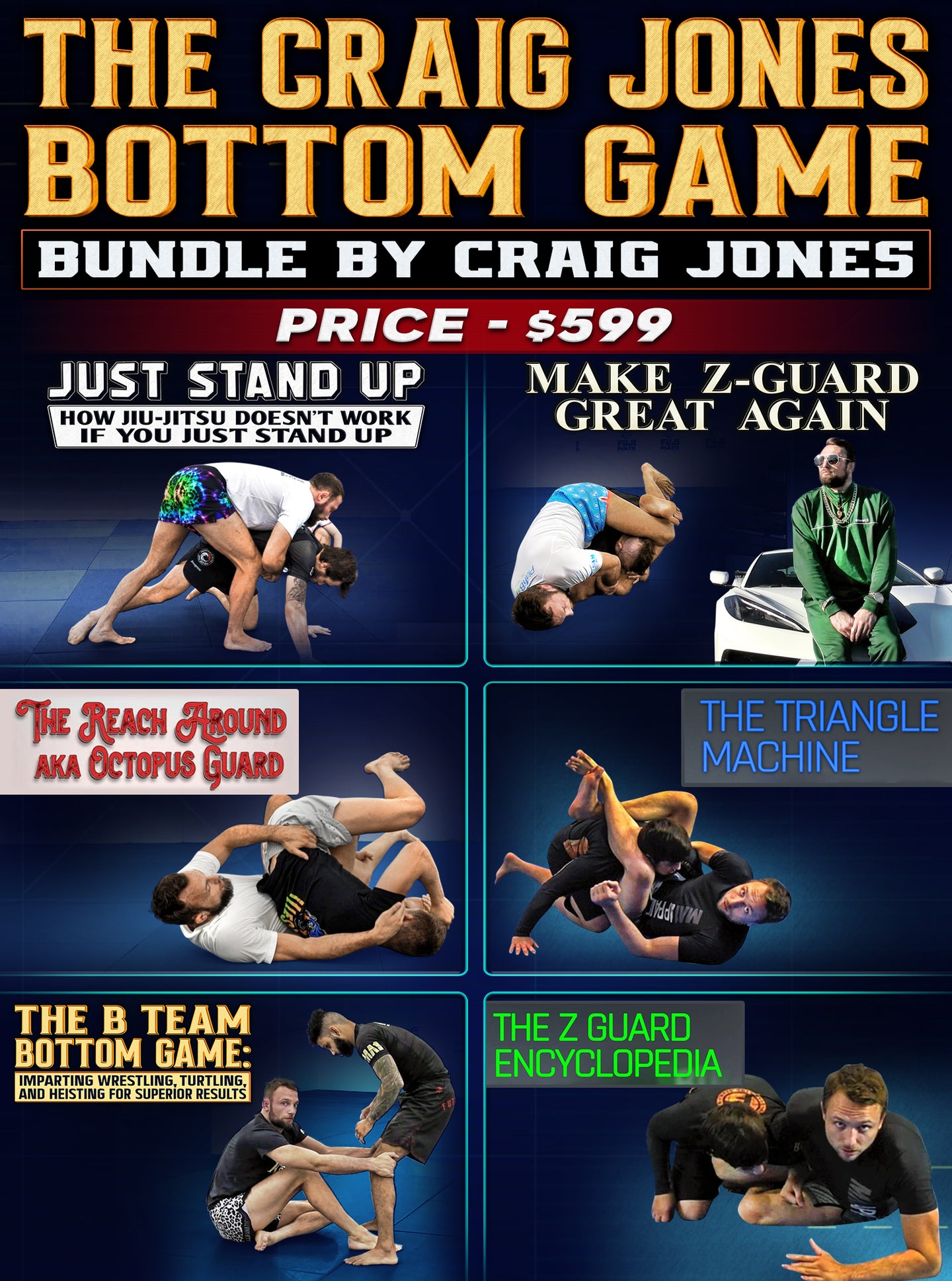 The Down Under Bottom Game Bundle by Craig Jones - BJJ Fanatics