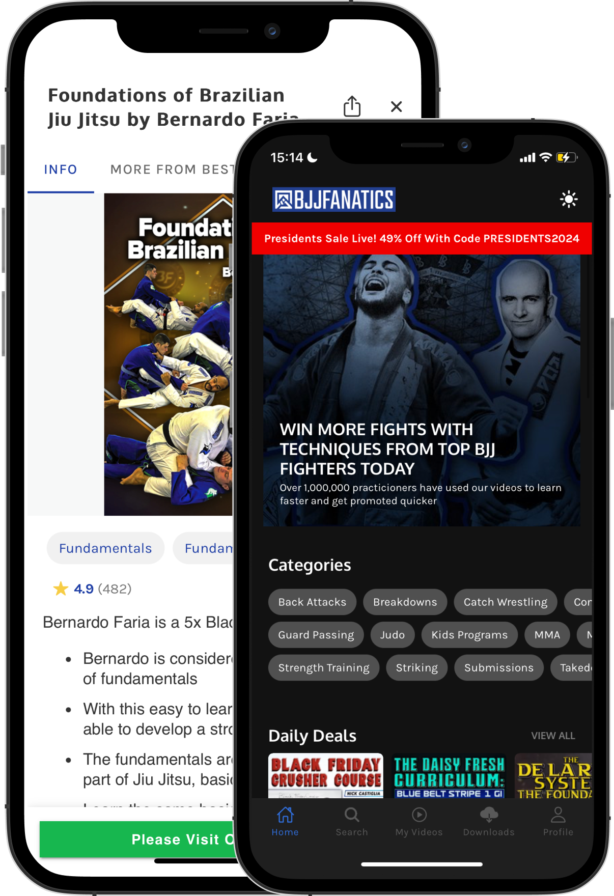 Download the BJJ Fanatics App