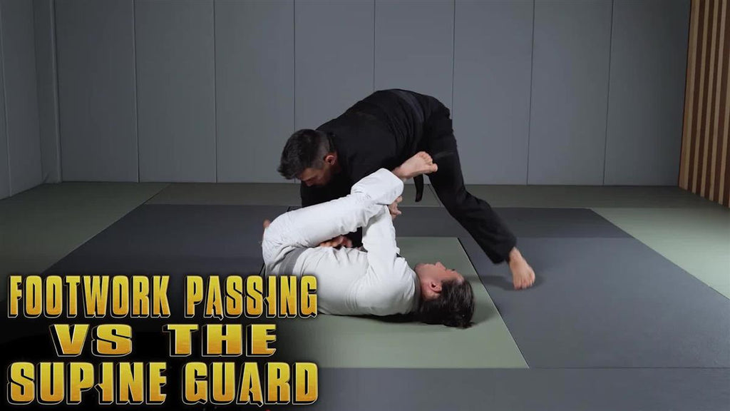 Footwork Passing vs The Supine Guard by Isaac Doederlein – BJJ Fanatics