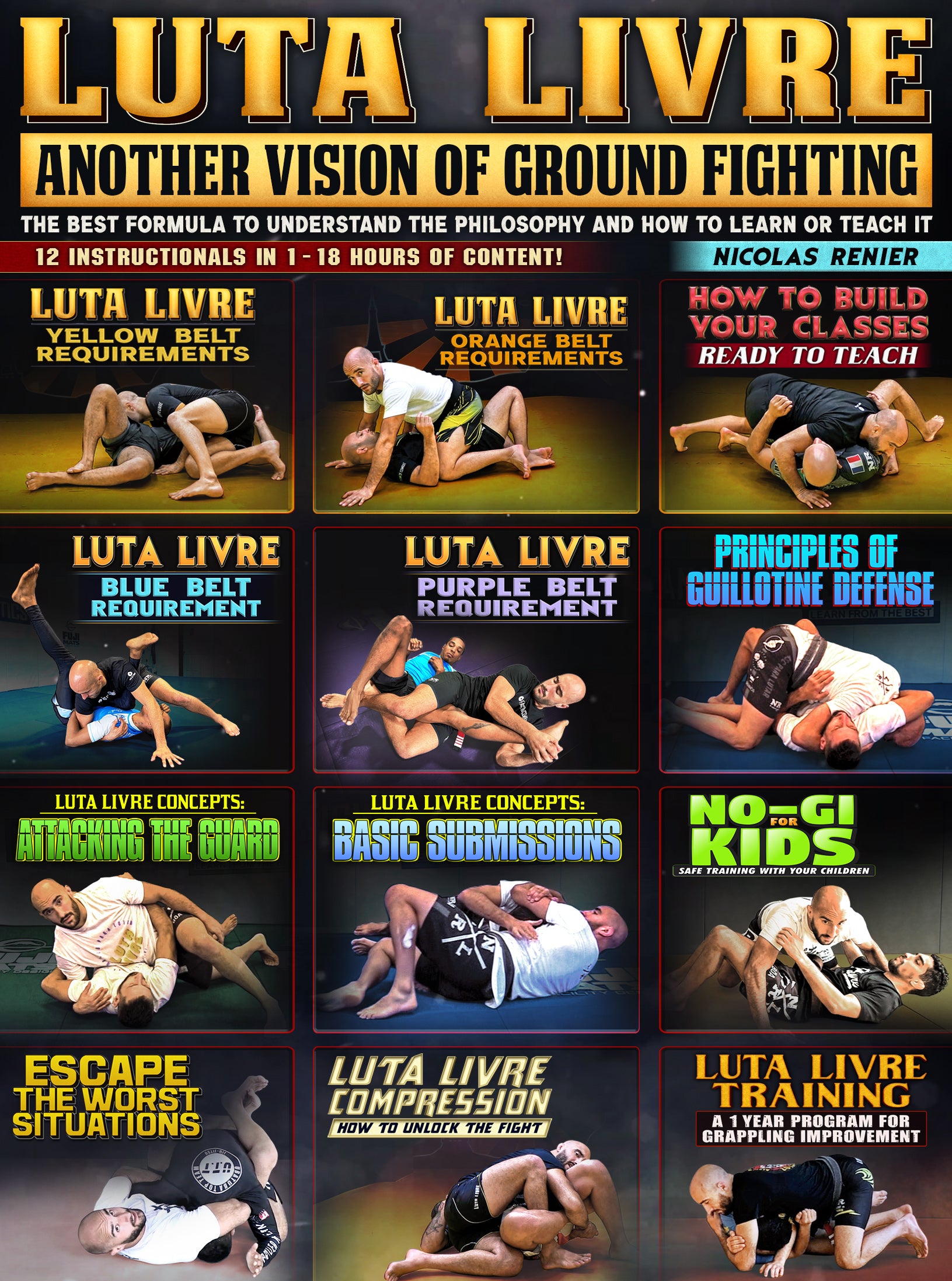 Luta Livre Another Vision of Ground fighting Bundle by Nicolas Renier – BJJ  Fanatics